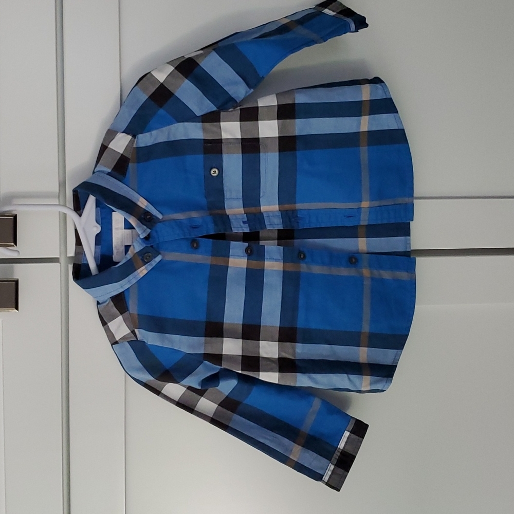 💙BURBERRY Blue Plaid Dress Shirt